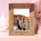 Super Mom To The World Personalized Wooden Frame 5" x 7" Brown (Vertical)