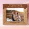 Super Mom To The World Personalized Wooden Frame-10" x 8" Brown Horizontal