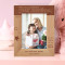 When You Are Looking At Your Mother, You Are Looking At The Purest Love Personalized Wooden Frame 5" x 7" Brown (Vertical)