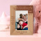 There Is Nothing As Sincere A Mother's Kiss Personalized Wooden Frame 4" x 6" Brown (Vertical)