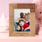 There Is Nothing As Sincere A Mother's Kiss Personalized Wooden Frame 5" x 7" Brown (Vertical)