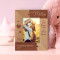 Mothers Can Look Through A Child's Eyes & See Tomorrow Personalized Wooden Frame 3" x 5" Brown (Vertical)