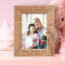 A Mother's Happiness Is Like A Beacon, Lighting Up The Future Personalized Wooden Frame 5" x 7" Brown (Vertical)