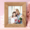 A Mother's Happiness Is Like A Beacon, Lighting Up The Future Personalized Wooden Frame 8" x 10" Brown (Vertical)
