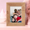 The Loveliest Masterpiece Of The Heart Of God Is The Heart Of A Mother Personalized Wooden Frame 5" x 7" Brown (Vertical)