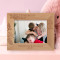 The Loveliest Masterpiece Of The Heart Of God Is The Heart Of A Mother Personalized Wooden Frame-7" x 5" Brown Horizontal