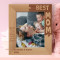 Best Mom Mother Is The Heartbeat Of The Home Personalized Wooden Frame 8" x 10" Brown (Vertical)