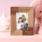 A Mother's Hug Lasts Long After She Lets Go Personalized Wooden Frame 3" x 5" Brown (Vertical)