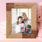 A Mother's Hug Lasts Long After She Lets Go Personalized Wooden Frame 8" x 10" Brown (Vertical)