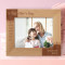 A Mother's Hug Lasts Long After She Lets Go Personalized Wooden Frame-10" x 8" Brown Horizontal