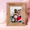 A Mom Is My First Friend, My Best Friend Personalized Wooden Frame 5" x 7" Brown (Vertical)