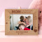 A Mom Is My First Friend, My Best Friend Personalized Wooden Frame-7" x 5" Brown Horizontal