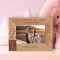 Mothers Hold Their Children's Hands For A Short While, But Their Hearts Forever Personalized Wooden Frame-6" x 4" Brown Horizontal