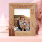 Mothers Hold Their Children's Hands For A Short While, But Their Hearts Forever Personalized Wooden Frame 5" x 7" Brown (Vertical)