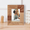 Wish You A Very Happy Anniversary Personalized Wooden Frame 3" x 5" Brown (Vertical)