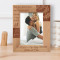 Wish You A Very Happy Anniversary Personalized Wooden Frame 5" x 7" Brown (Vertical)