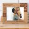 Wish You A Very Happy Anniversary Personalized Wooden Frame-10" x 8" Brown Horizontal
