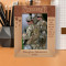 American Soldier Personalized Wooden Frame 5" x 7" Brown (Vertical)