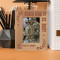 Never Give Up Personalized Wooden Frame 3" x 5" Brown (Vertical)