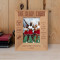 Eat Sleep Cheer Personalized Wooden Frame 3" x 5" Brown (Vertical)