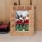 Eat Sleep Cheer Personalized Wooden Frame 4" x 6" Brown (Vertical)
