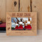 Eat Sleep Cheer Personalized Wooden Frame-6" x 4" Brown Horizontal