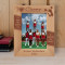 I Love Cheer Personalized Wooden Frame 5" x 7" Brown (Vertical)