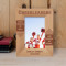Cheerleaders Have Hearts Of Gold Personalized Wooden Frame 4" x 6" Brown (Vertical)