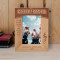 Our Team Has Spirit, Our Team Has Heart Personalized Wooden Frame 4" x 6" Brown (Vertical)