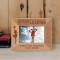 While We May Not Hit The Field We Rock The World Personalized Wooden Frame-5" x 3 1/2" Brown Horizontal