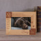There's A Little Bit Of Heaven In Our Home Personalized Wooden Frame-6" x 4" Brown Horizontal