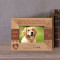 You Have Left Paw Prints On Our Hearts Personalized Wooden Frame-5" x 3 1/2" Brown Horizontal