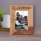 Happy 16th Birthday Life Is A Journey Enjoy Every Mile Personalized Wooden Frame 4" x 6" Brown (Vertical)