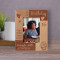 Happy Birthday Happy Dreams Happy Feelings Personalized Wooden Frame 3" x 5" Brown (Vertical)