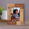 Happy Birthday Happy Dreams Happy Feelings Personalized Wooden Frame 4" x 6" Brown (Vertical)