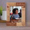 Happy Birthday Happy Dreams Happy Feelings Personalized Wooden Frame 5" x 7" Brown (Vertical)