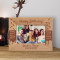 Happy Moments, Happy Thoughts Personalized Wooden Frame-6" x 4" Brown Horizontal