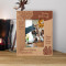 Happy Birthday Happy Moments Happy Thoughts Personalized Wooden Frame 3" x 5" Brown (Vertical)
