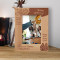 Happy Birthday Happy Moments Happy Thoughts Personalized Wooden Frame 4" x 6" Brown (Vertical)