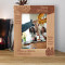 Happy Birthday Happy Moments Happy Thoughts Personalized Wooden Frame 5" x 7" Brown (Vertical)