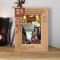 Forget The Past, Look Forward On The Future, For The Best Things Personalized Wooden Frame 4" x 6" Brown (Vertical)