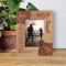 Let's Go Travel My Favorite Place To Vacation Is Anyplace By the Ocean Personalized Wooden Frame 3 1/2" x 5" Brown (Vertical)