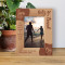 Let's Go Travel My Favorite Place To Vacation Is Anyplace By the Ocean Personalized Wooden Frame 4" x 6" Brown (Vertical)