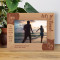 Let's Go Travel My Favorite Place To Vacation Is Anyplace By the Ocean Personalized Wooden Frame-7" x 5" Brown Horizontal