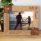 Let's Go Travel My Favorite Place To Vacation Is Anyplace By the Ocean Personalized Wooden Frame-10" x 8" Brown Horizontal