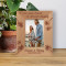 A Wise Man Travels To Discover Himself Personalized Wooden Frame 3 1/2" x 5" Brown (Vertical)