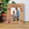 A Wise Man Travels To Discover Himself Personalized Wooden Frame 4" x 6" Brown (Vertical)