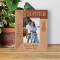 Hello Summer Start To Enjoy It Now Today Wherever You Are Personalized Wooden Frame 3 1/2" x 5" Brown (Vertical)