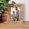 Time To Travel Traveling In The Company Of Those We Love Is Home In Motion Personalized Wooden Frame 4" x 6" Brown (Vertical)