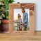 Vacation Time A Wise Man Travels To Discover Himself Personalized Wooden Frame-5" x 7" Brown (Vertical)